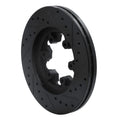 R1 04-08 Chevrolet Colorado Front Left Drilled & Slotted Black Brake Rotor