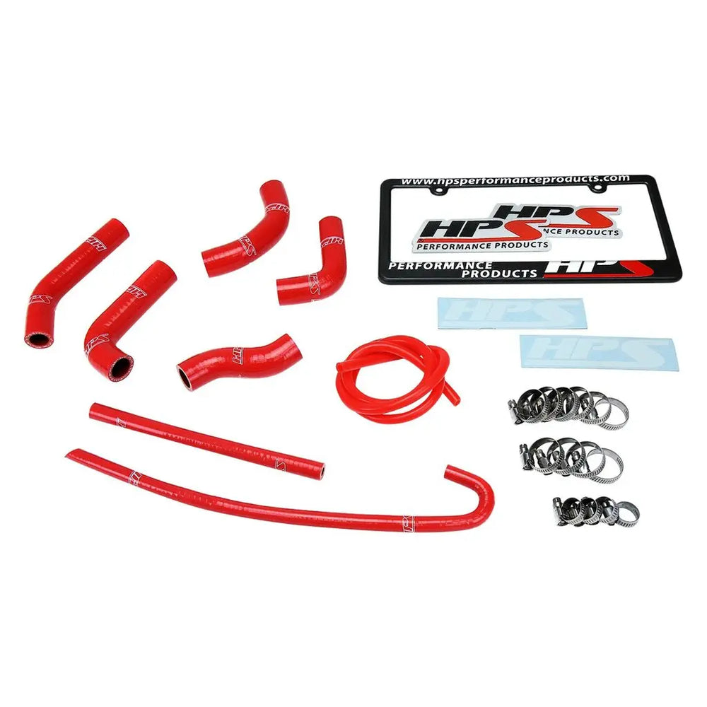 HPS Performance Red Reinforced Silicone Radiator Hose Kit for Honda 00-10 XR650R