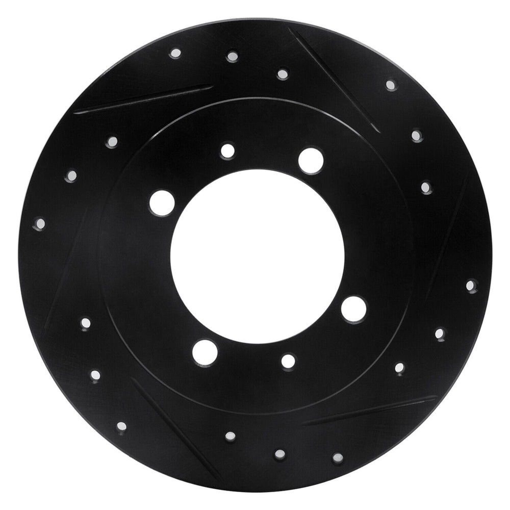 R1 00-07 Mitsubishi SPace STAR (Mexico) Rear Right Drilled & Slotted Black Brake Rotor