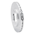 R1 82-85 Nissan 720 DATSUN Front Left Drilled & Slotted Silver Brake Rotor