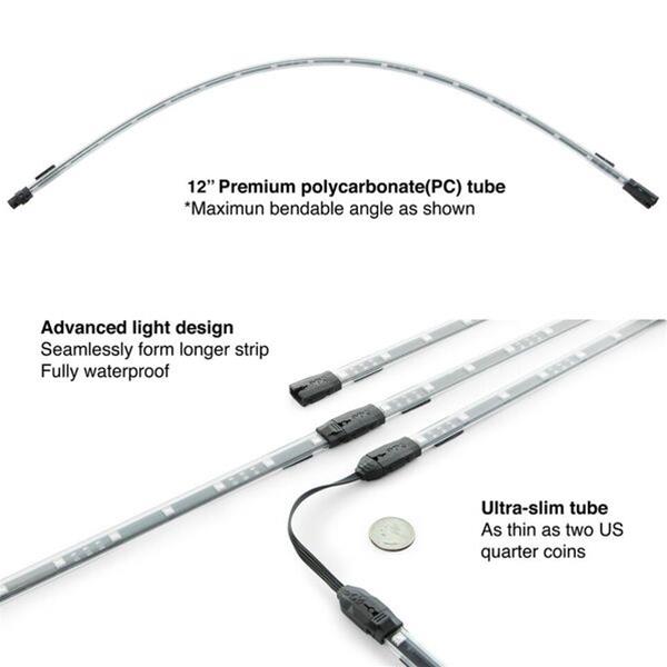 XK Glow Tubes Million Color XKCHROME App Controlled Home Indoor & Outdoor LED Light Kit 8x12In