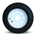 5.3X12 MOUNTED ON WHITE SPOKE 12X4 5X4.5 LOAD RATING: C 6PLY RATED 1045 LBS