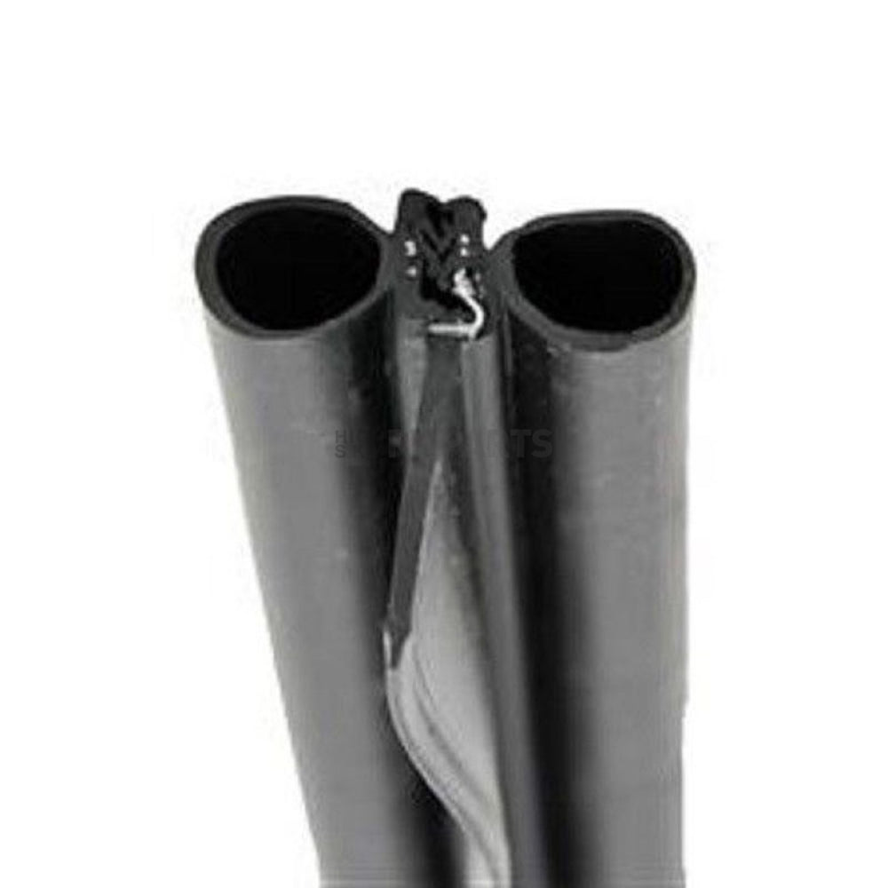 CLIP ON SEAL W/DOUBLE BULB AND WIPER BLACK 2IN X 3IN X 28FT