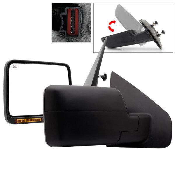 xTune 04-06 Ford F150 POWER Heated Amber LED Signal OE Mirrors - Pair (MIR-03348AEBH-P-SET)
