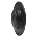 R1 09-14 Acura TL Rear Left Drilled & Slotted Black Brake Rotor