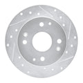 R1 92-94 Acura Vigor Rear Right Drilled & Slotted Silver Brake Rotor