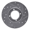 R1 Concepts Brake Rotor Drilled and Slotted Silver Fits Subaru Brat