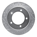 R1 Concepts Brake Rotor Drilled and Slotted Silver Fits Chevrolet Tracker
