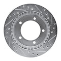 R1 Concepts Brake Rotor Drilled and Slotted Silver Fits Chevrolet Tracker