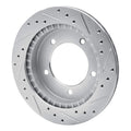R1 Concepts Brake Rotor Drilled and Slotted Silver Fits Chevrolet Tracker