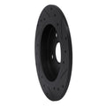 R1 12-18 Toyota Yaris (USA/Canada) Rear Left Drilled & Slotted Black Brake Rotor