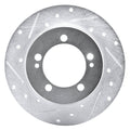 DFC 90-94 Eagle Talon Rear Left Drilled & Slotted Silver Brake Rotor