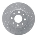 R1 13-19 Fiat 500E Rear Right Drilled & Slotted Geoperformance Rotor
