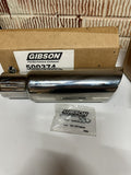 Gibson Round Single Wall Angle-Cut Tip - 3.5in OD/2.5in Inlet/12in Length - Stainless