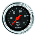 Autometer Stack 52mm -1 to +2 Bar T-Fitting 0.187in Barb (M) Mechanical Boost Pressure Gauge - White