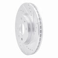 R1 87-91 Sterling 825 Rear Right Drilled & Slotted Silver Brake Rotor