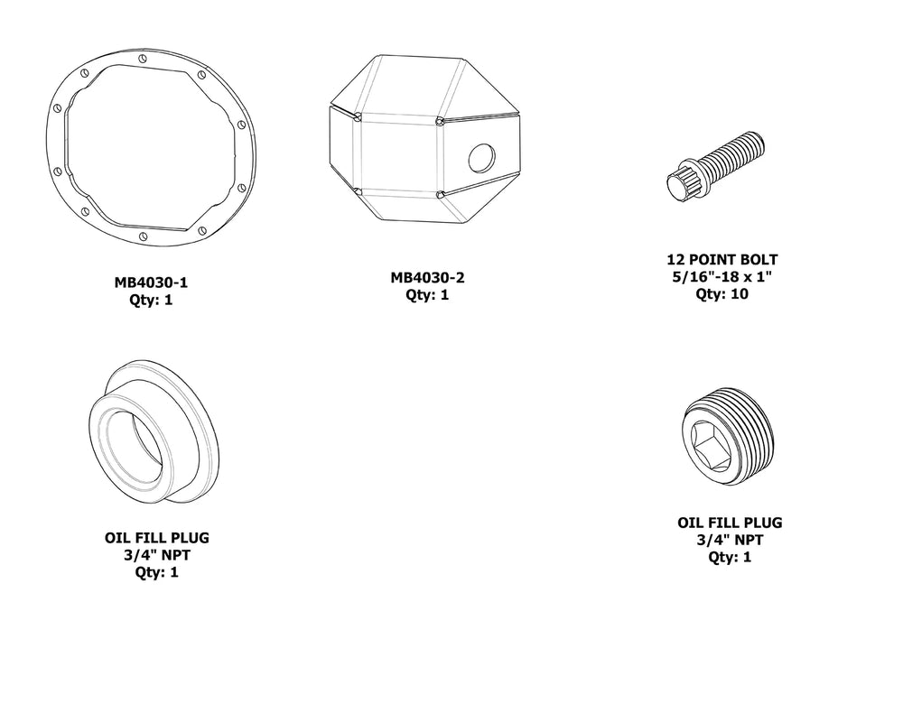 Motobilt differential cover