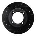R1 88-93 Ford Festiva Front Left Drilled & Slotted Black Brake Rotor