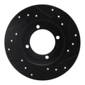 R1 88-93 Ford Festiva Front Left Drilled & Slotted Black Brake Rotor