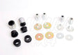 Control arm - lower rear bushing 2 Shell Bushings 4 Bushings 4 Tubes 8 Washers Install Guide Grease