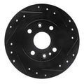 R1 18-19 Volkswagen SAVEIRO (Mexico) Rear Right Drilled & Slotted Black Brake Rotor