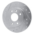 R1 81-83 Renault R18I Front Left Drilled & Slotted Silver Brake Rotor