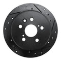 R1 96-99 Toyota Celica Rear Right Drilled & Slotted Silver Brake Rotor
