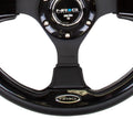 NRG Reinforced Steering Wheel (320mm) w/Carbon Fiber Look Trim (Same As RST-001CBL)
