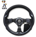NRG Reinforced Steering Wheel (320mm) w/Carbon Fiber Look Trim (Same As RST-001CBL)