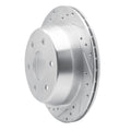 R1 99-07 Chevrolet AVALANCHE 1500 Rear Left Drilled & Slotted Silver Brake Rotor