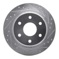 R1 99-07 Chevrolet ASTRO Rear Right Drilled & Slotted Silver Brake Rotor