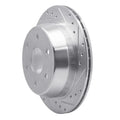 R1 99-07 Chevrolet ASTRO Rear Right Drilled & Slotted Silver Brake Rotor