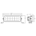 EDGELESS ULTRA BRIGHT COMBINATION SPOTFLOOD LED LIGHT BARDUAL ROW 8 INCH WIDTH