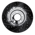 R1 98-18 Audi A1 (Mexico) Front Right Drilled & Slotted Black Brake Rotor