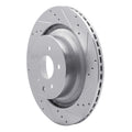 DFC 08-25 Infiniti Q60 Rear Right Drilled & Slotted Silver Brake Rotor