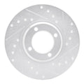 R1 63-86 Ford Cortina Front Right Drilled & Slotted Silver Brake Rotor