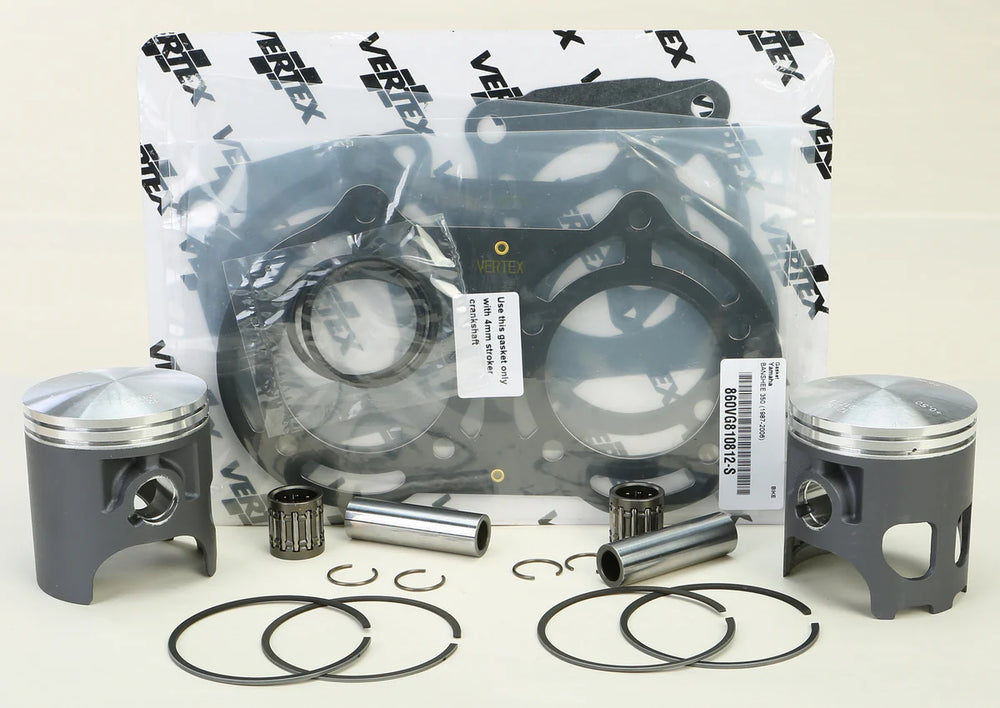 Vertex Piston 87-06 Yamaha YFZ 350 Banshee 350cc +050mm OS Cast Replica Stroker Pist Kit 379cc +5mm