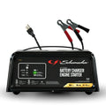 The Schumacher Electric 50A Automatic Battery Charger/Engine Starter is built with a rugged heavy-duty steel case and features 10A boost and 62A charge/maintain modes making it reliable and perfect for cars RVs SUVs and trucks.