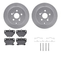 R1 00-08 Pontiac Vibe Rear Carbon Coated Brake Rotor Set w/Optimum OE Pads and Hardware