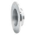 R1 Concepts Brake Rotor Drilled and Slotted Silver Fits Audi A6
