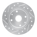 DFC 81-85 Mazda RX-7 Rear Right Drilled & Slotted Silver Brake Rotor