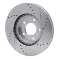 DFC 07-08 Ford Edge Front Left Drilled & Slotted Silver Brake Rotor