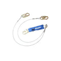 DECOIL TWINLEG LANYARD CABLE SNAPHOOKS 6FT GRAY