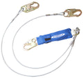 DECOIL TWINLEG LANYARD CABLE SNAPHOOKS 6FT GRAY