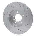 DFC 01-08 BMW Z4 Front Left Drilled & Slotted Silver Brake Rotor