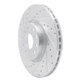 R1 Concepts Brake Rotor Drilled and Slotted Silver Fits Audi A3