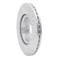 R1 Concepts Brake Rotor Drilled and Slotted Silver Fits Audi A3