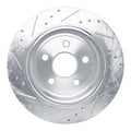 DFC 11-25 Dodge Durango Rear Right Drilled & Slotted Silver Brake Rotor