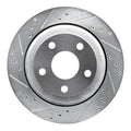 DFC 11-25 Dodge Durango Rear Left Drilled & Slotted Silver Brake Rotor