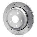 DFC 11-25 Dodge Durango Rear Left Drilled & Slotted Silver Brake Rotor